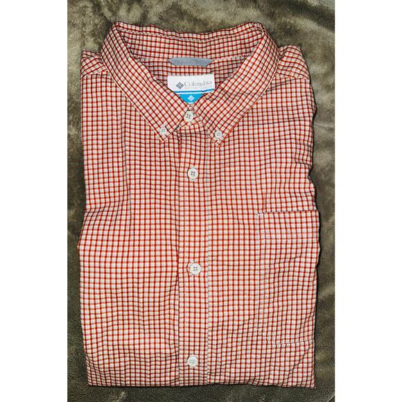 Columbia‎ Rapid Rivers II Long Sleeve Button Down, size Men's XXL in Red/Gray - Picture 1 of 8